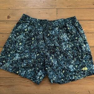 The North Face Swim Outdoor Shorts FlashDry Blue Print Relaxed Fit 2XL